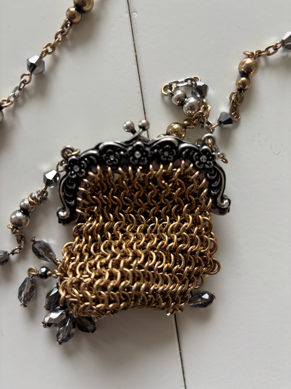 Zara Combined Jeweled Bag Necklace FW 2025 - Picture 3 of 6